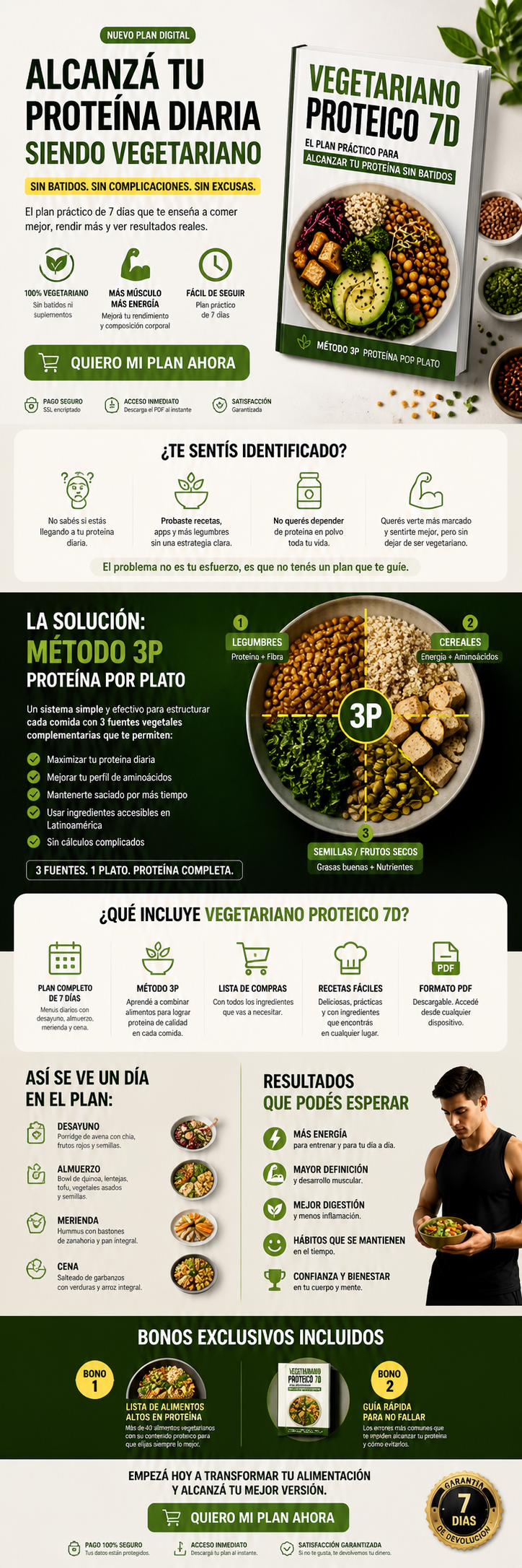 Plan Proteico - Apto Vegetarianos